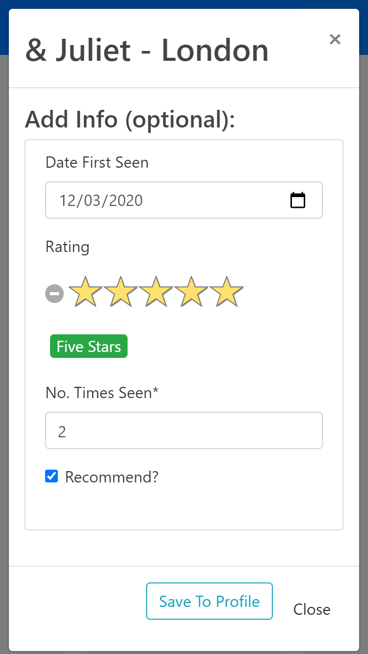 Screenshot of iPhone App