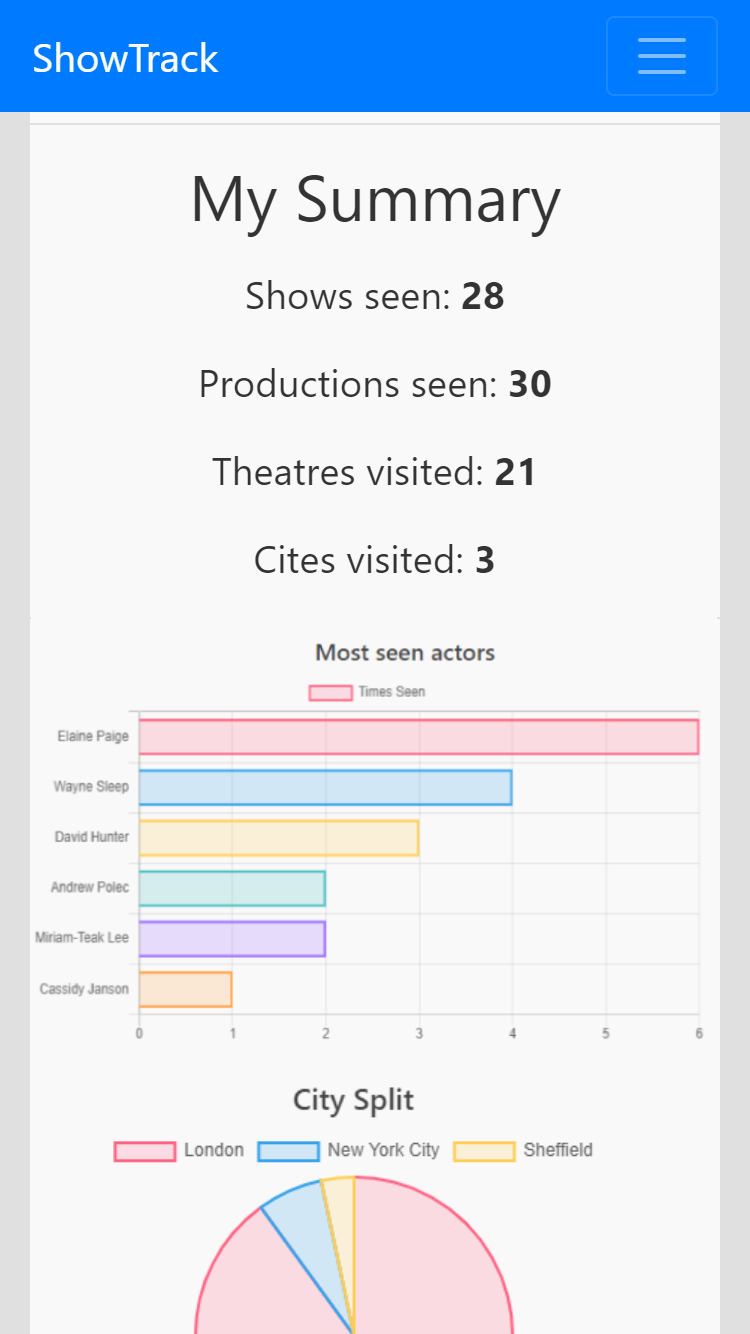 Screenshot of iPhone App